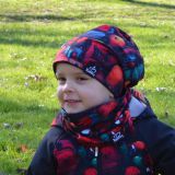 Set homeless čepice a nákrčníku spider vel. 54 (obvod hlavy 53-56 cm)