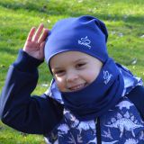 Set homeless čepice a nákrčníku švestková vel. 48 (obvod hlavy 47-50 cm)