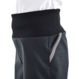 Jarní softshellové kalhoty černé s přestřižením šedé květy - klasický střih vel. 110