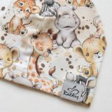 Jednovrstvá klasická čepice africká zvířátka vel. 38 (obvod hlavy 37-40 cm)