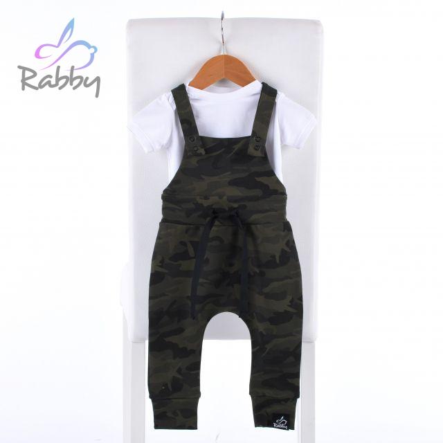 Rostoucí laclové kalhoty maskáč vel. 92