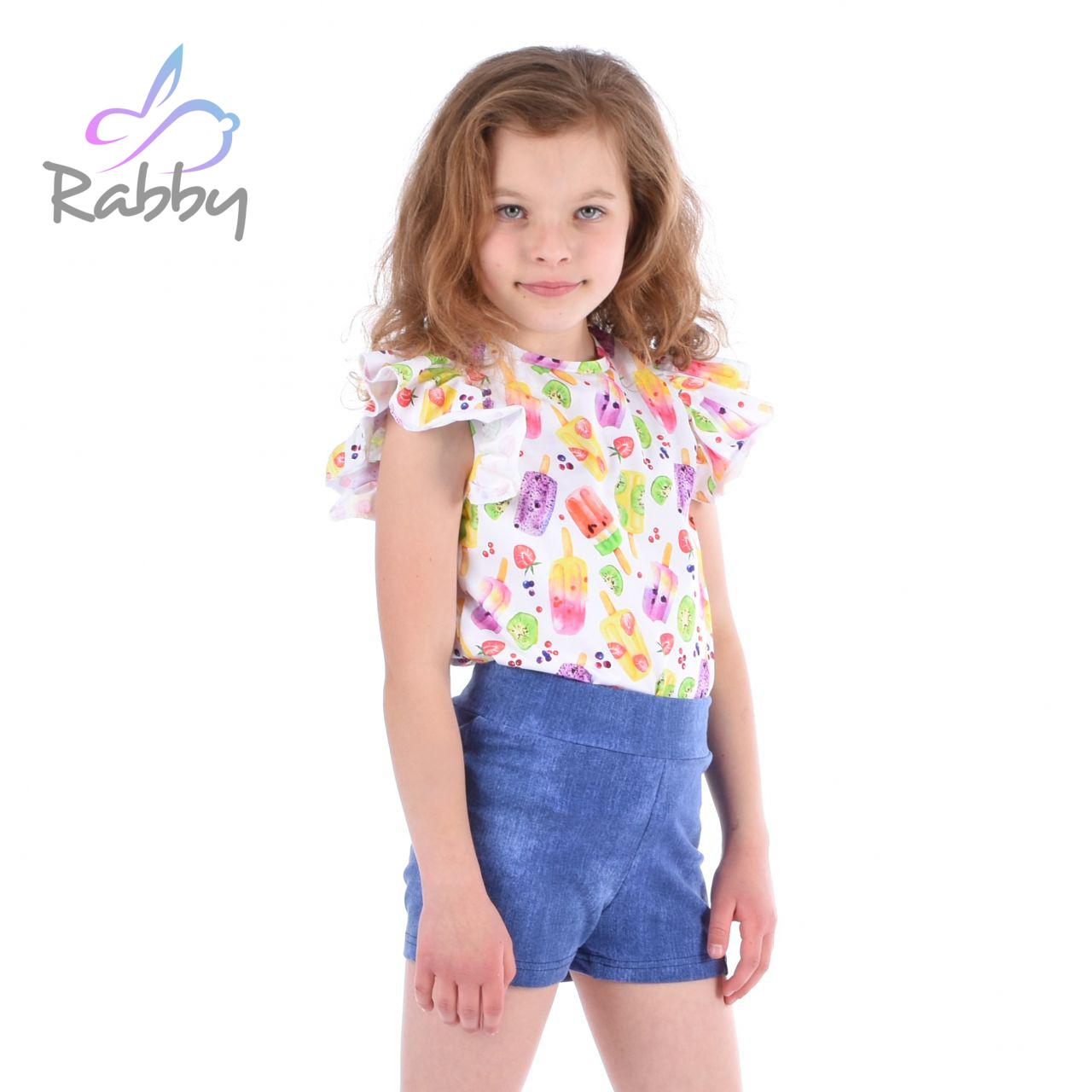 Tričko s volánovým rukávem nanuky vel. 86