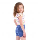 Tričko s volánovým rukávem nanuky vel. 86