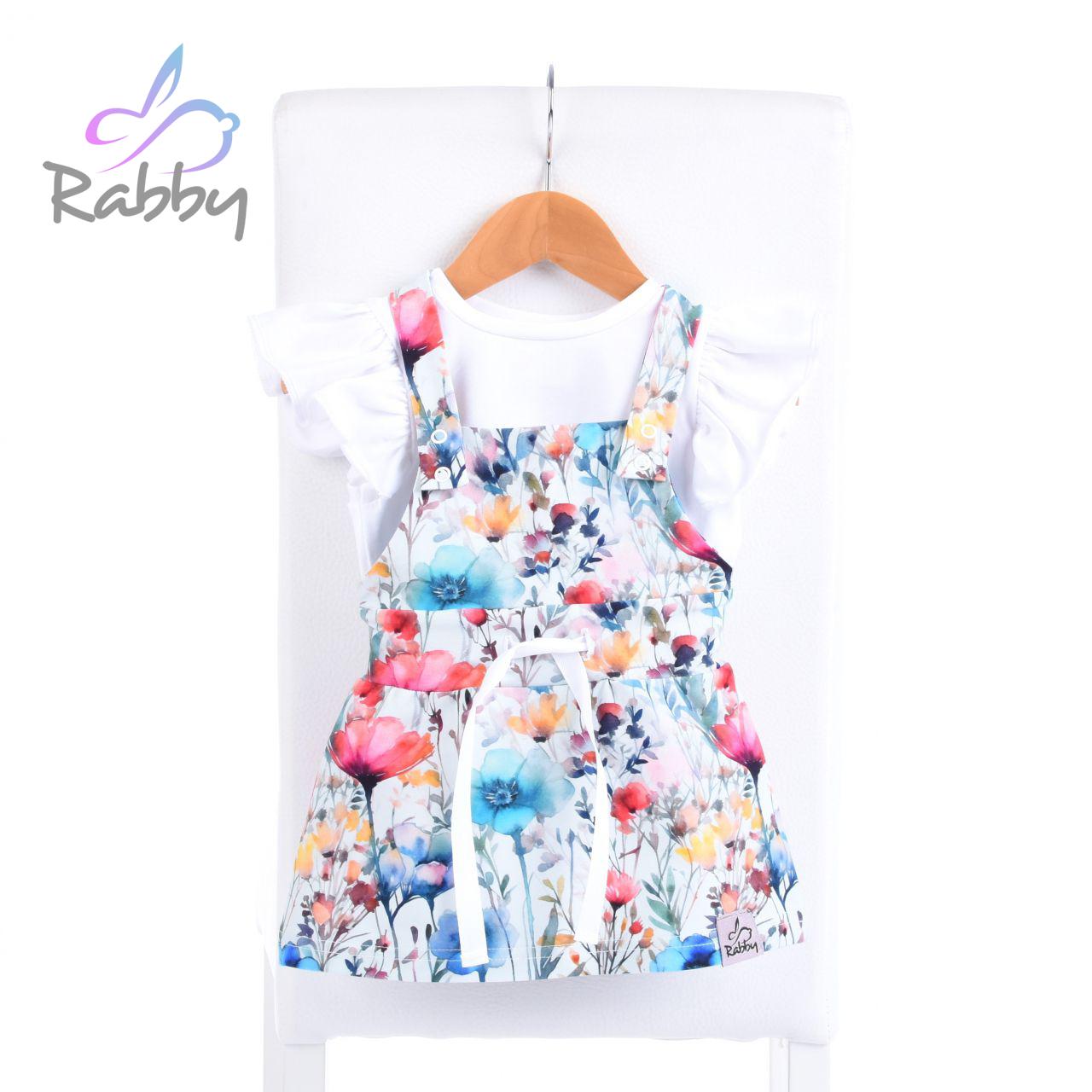 Sukně s laclem modrá louka vel.  74