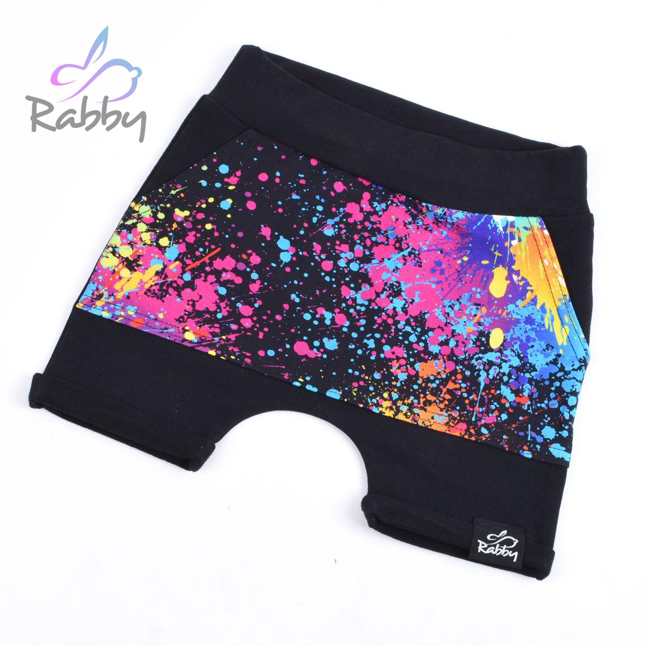 Baggy kraťasy černé s kapsou barvy vel.  92/98