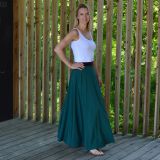 Dámská sukně dlouhá lahvově zelená vel. M