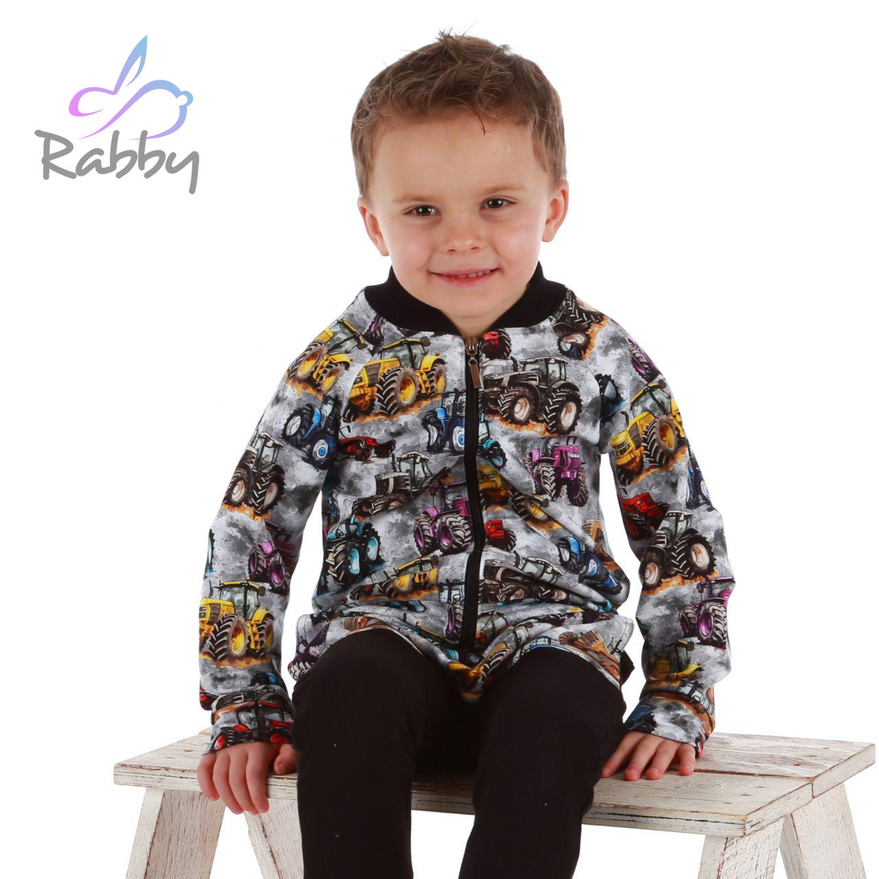 Bomber mikina na zip barevné traktory vel.  92