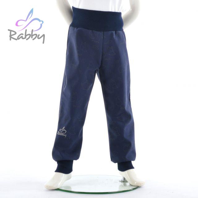 Zimní softshellové kalhoty reflexní liška - klasický střih vel. 92