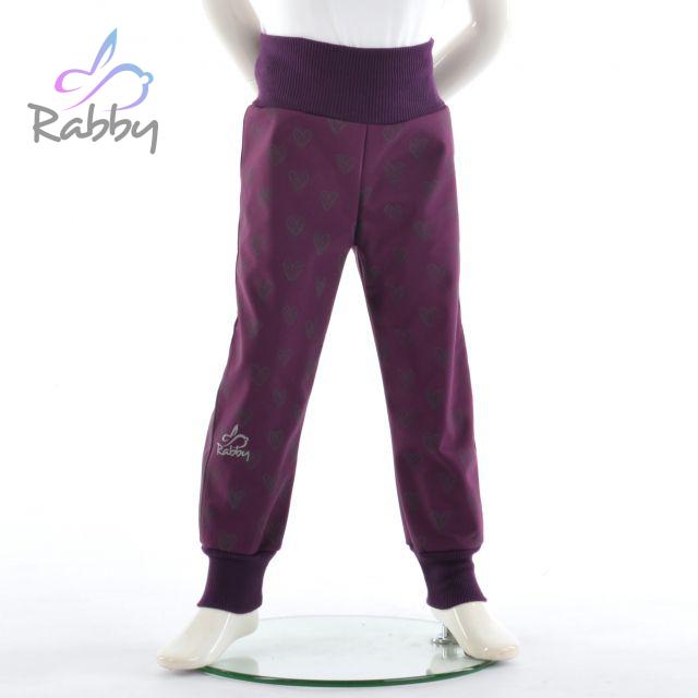 Zimní softshellové kalhoty reflexní srdce - klasický střih vel. 92