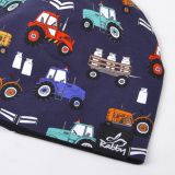 Klasická čepice traktor na modré vel. 42 (obvod hlavy 41-44 cm)