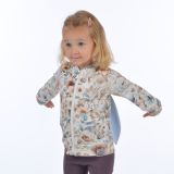 Mikina s oušky vintage květy vel. 74