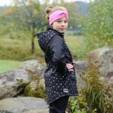 Softshellová parka zlatá srdíčka na černé vel. 98