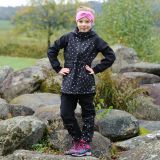 Softshellová parka zlatá srdíčka na černé vel. 98