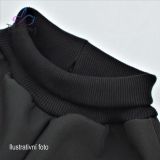 Zimní softshellové kalhoty s beránkem černé s přestřižením ornamenty - klasický střih vel. 92