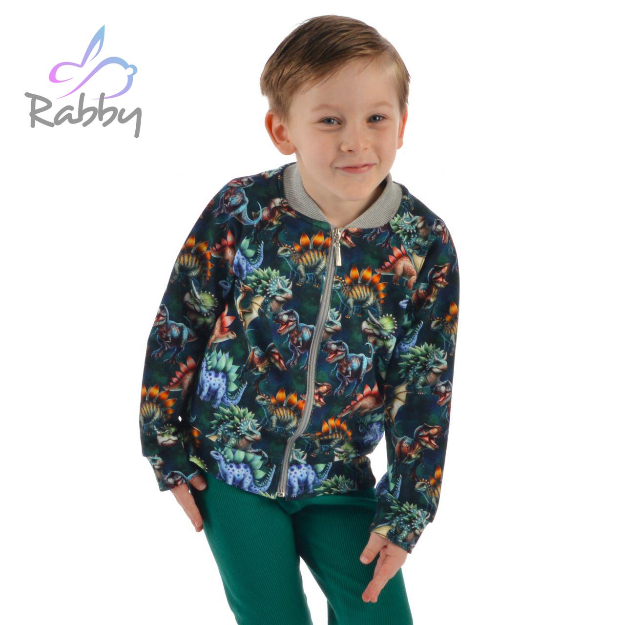 Bomber mikina na zip dino na petroleji vel. 80