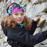 Set homeless čepice a nákrčníku pestré cákance vel. 50 (obvod hlavy 49-52 cm)