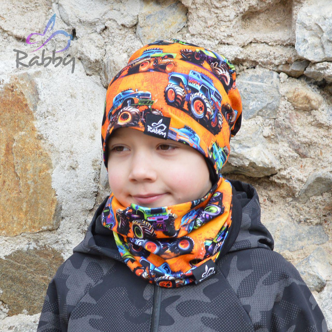 Set homeless čepice a nákrčníku trucky vel. 52 (obvod hlavy 51-54 cm)