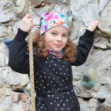 Homeless čepice pestré květy vel. 52 (obvod hlavy 51-54 cm)