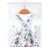 Rostoucí laclové kalhoty zvířátka na bílé vel.  86