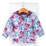 Mikina s oušky fialové květy vel. 98