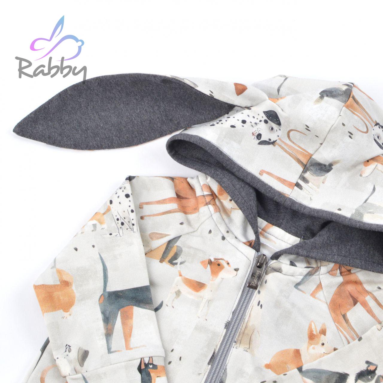 Mikina s oušky psi vel.  86