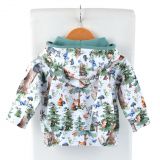 Mikina s oušky zvířátka na bílé vel. 128