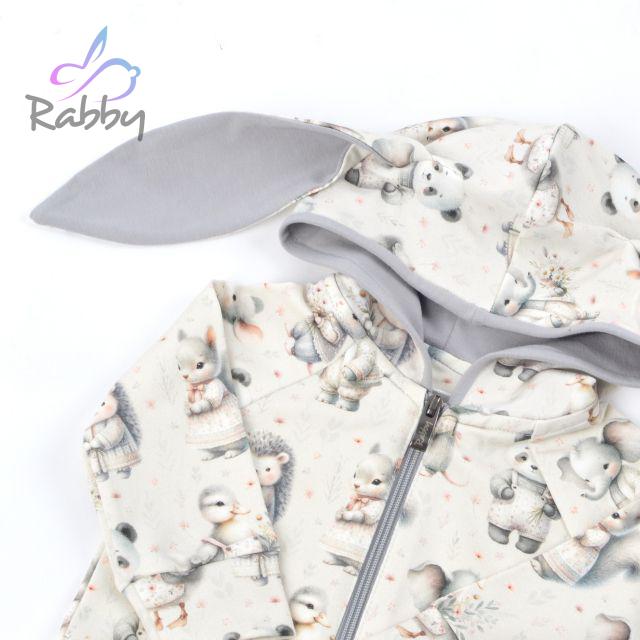 Mikina s oušky něžná zvířátka vel.  80