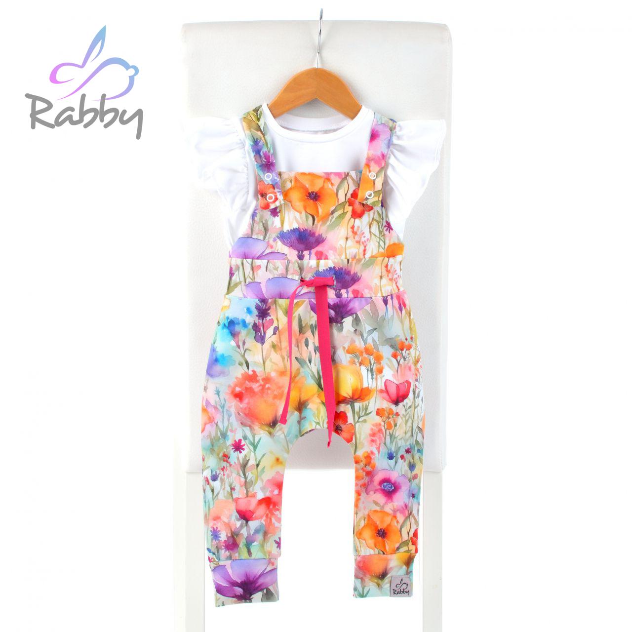 Rostoucí laclové kalhoty louka vel. 74