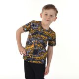 Tričko s krátkým rukávem bagry na šedé vel. 110