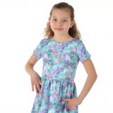 Šaty řasené lístky na mintu vel. 80