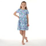 Šaty řasené lístky na mintu vel. 134