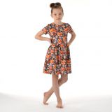 Šaty řasené liška s květy vel. 146