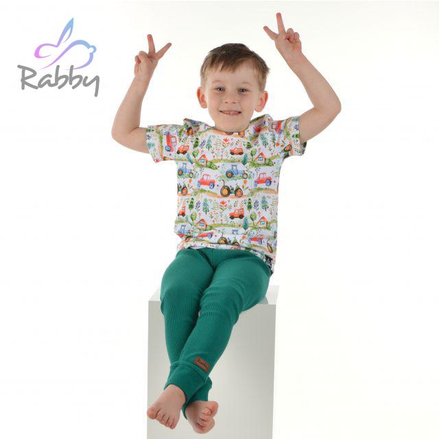 Rostoucí basic legíny s nápletem Ottoman smaragd vel. 128/134