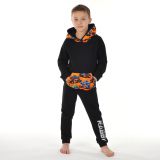 Klasické tepláky černé se stříbrným nápisem Rabby vel. 140