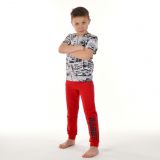 Klasické tepláky červené s černým nápisem Rabby vel. 110