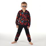 Klasické tepláky černé s přestřižením spider vel. 104