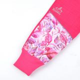 Jarní softshellové kalhoty malinové s přestřižením listy - klasický střih vel. 86