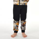 Klasické tepláky černé s přestřižením bagry vel. 110