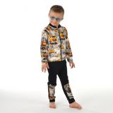 Klasické tepláky černé s přestřižením bagry vel. 104