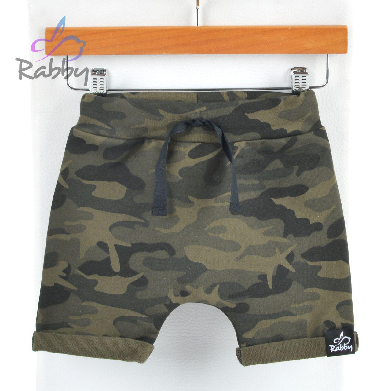 Baggy kraťasy zelený maskáč vel. 56/62