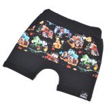 Baggy kraťasy černé s kapsou traktory na černé vel.  74/80