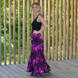 Dámská sukně dlouhá fialový mramor vel. XS