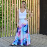 Dámská sukně dlouhá duhový mramor vel. S