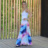 Dámská sukně dlouhá duhový mramor vel. S