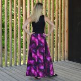 Dámská sukně dlouhá fialový mramor vel. S