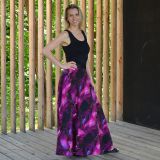 Dámská sukně dlouhá fialový mramor vel. S