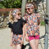 Tričko s volánovým rukávem liška s květy vel. 86