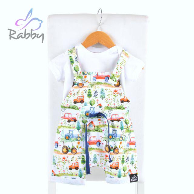 Rostoucí laclové kraťasy oranžová auta vel.  86