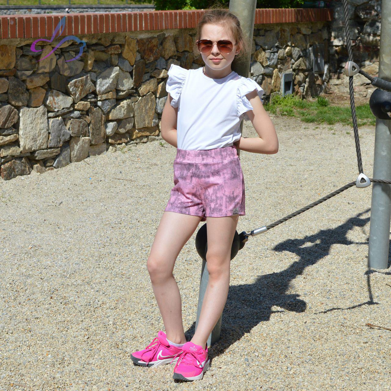 Dívčí kraťasy růžový beton vel.  98