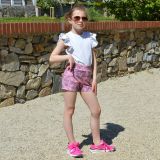 Dívčí kraťasy růžový beton vel. 128